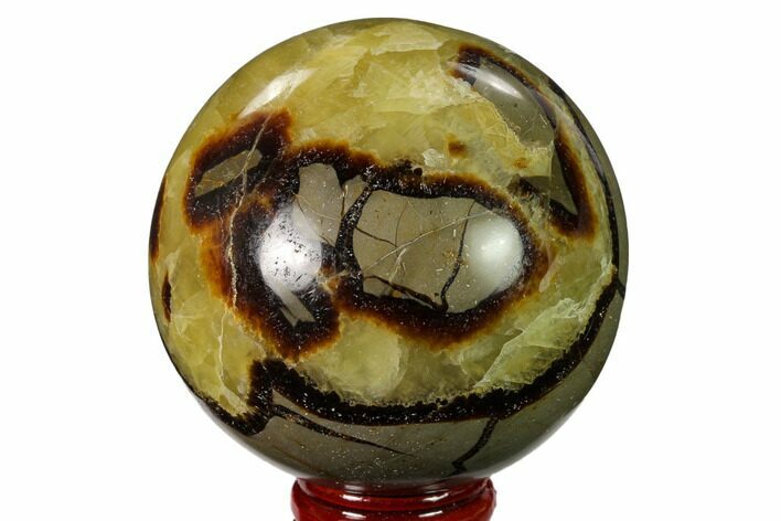 2.7" Polished Septarian Sphere - Madagascar